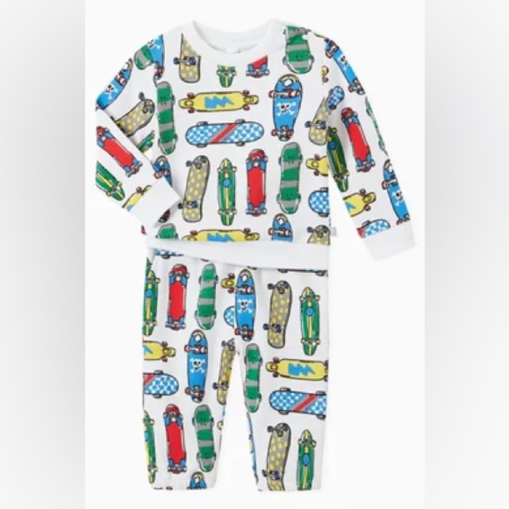 Stella McCartney Kids Skateboard Print Set